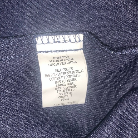 City Studio Junior 5 -homecoming Formal Prom dress Navy Blue/silver accent bling - Picture 9 of 10